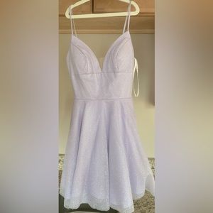 Lavender homecoming dress worn only once. Dry cleaned and in perfect condition.